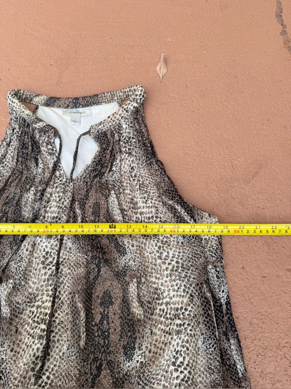 Brown Snake Print Sleeveless Blouse - Picture 4 of 5